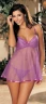Сетевая сорочка бэби долл с кружевными сердцами