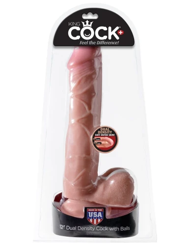 Фаллоимитатор с мошонкой Dual Density 12" Cock with Balls - 30,5 см.