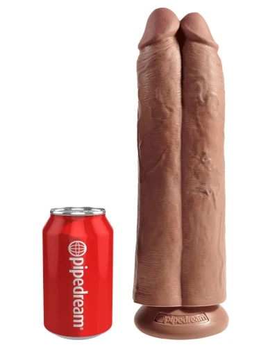 Сдвоенный фаллоимитатор-мулат 11" Two Cocks One Hole - 30,5 см.