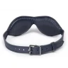 Тёмно-синяя кожаная маска на глаза No Bounds Collection Blindfold