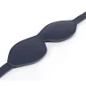 Тёмно-синяя кожаная маска на глаза No Bounds Collection Blindfold