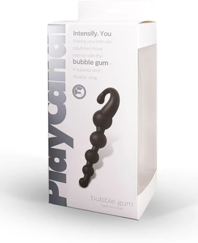 Чёрная анальная цепочка PLAY CANDI BUBBLE GUM - 17 см.