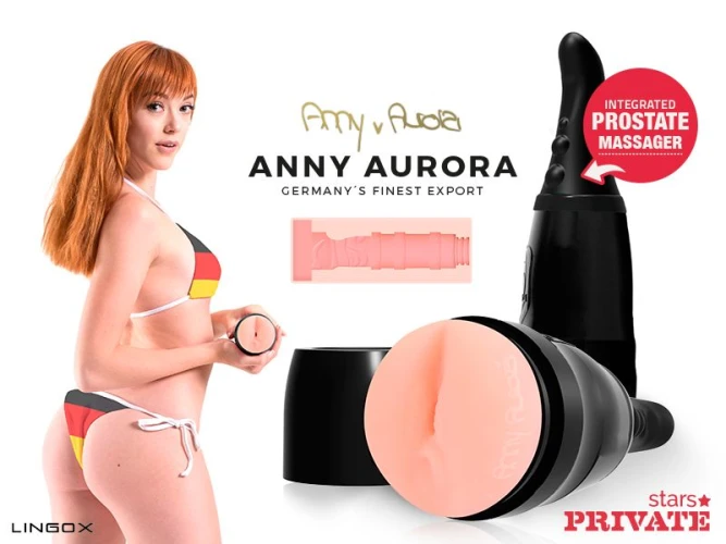 Мастурбатор-анус Private Anny Aurora Ass в тубе с хвостиком для массажа простаты