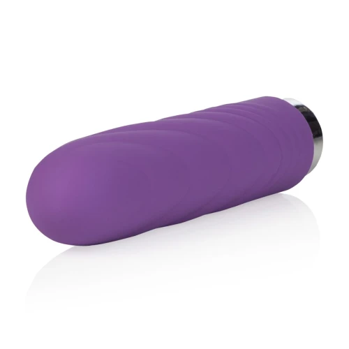 Сиреневый вибромассажер с волнистой поверхностью Charms Velvet Lavender - 9,5 см.