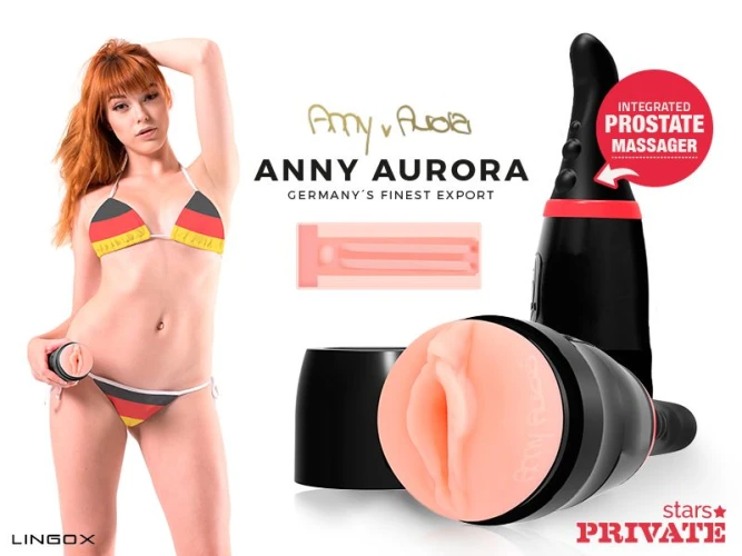 Мастурбатор-вагина Private Anny Aurora Vagina в тубе с хвостиком для массажа простаты