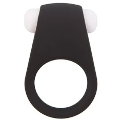 Чёрное эрекционное виброкольцо LIT-UP SILICONE STIMU RING 4 BLACK