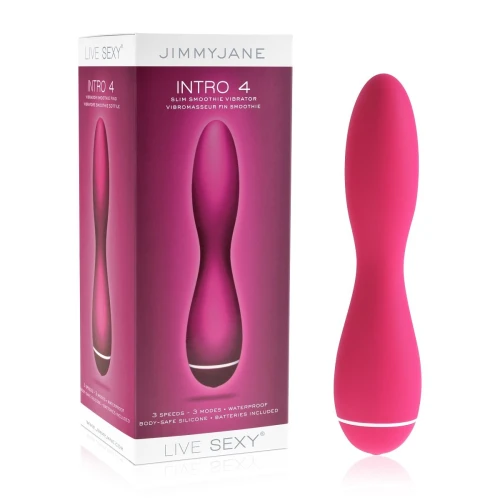 Розовый вибромассажер Intro 4 Pink - 18 см.