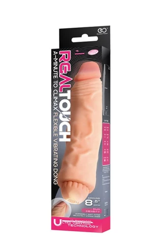 Телесный вибратор-реалистик REAL TOUCH A-MINUTE TO CLIMAX VIBE - 22 см.
