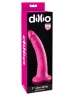 Розовый фаллоимитатор 7" Slim Dillio - 19,7 см.