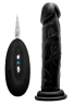 Чёрный вибратор-реалистик Vibrating Realistic Cock 8" - 20 см.