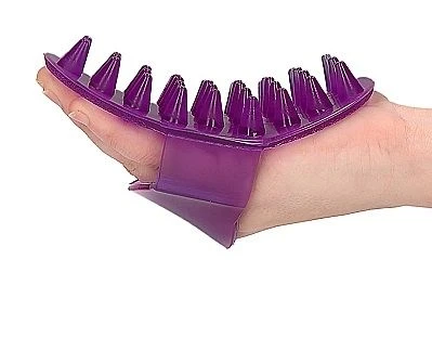 Фиолетовая массажная рукавичка Massage Spikes
