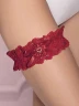 Ажурная кружевная подвязка с бантиком